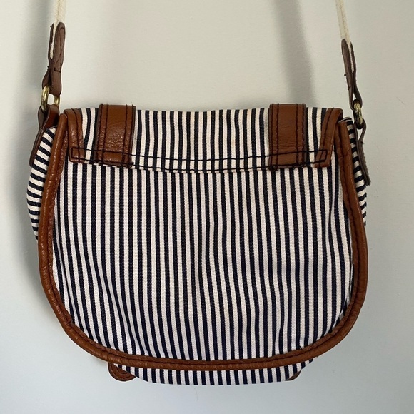H&M Navy and White Striped Mini Bag - Picture 4 of 10